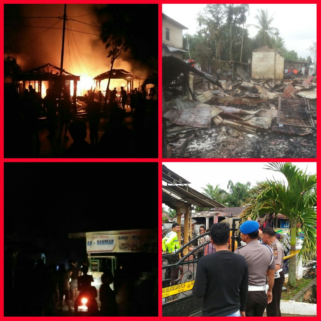 Subhanallah.., Rumah Kabaq Kesra Rohil Ini di Lalap Api