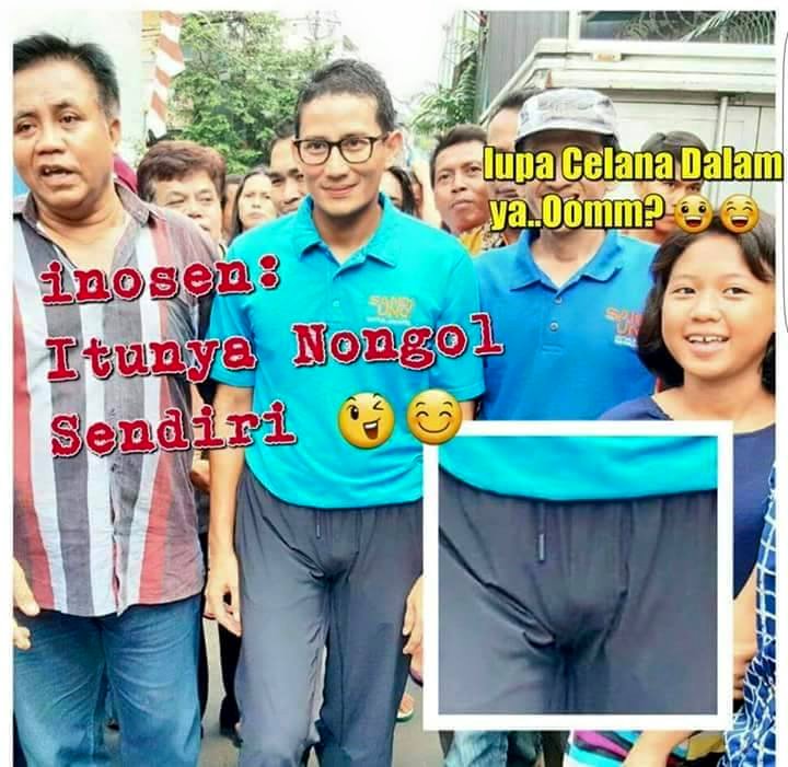 Meleseeeet...Sedang Blusukan, Sandiaga Uno Lupa Pakai Celana Dalam