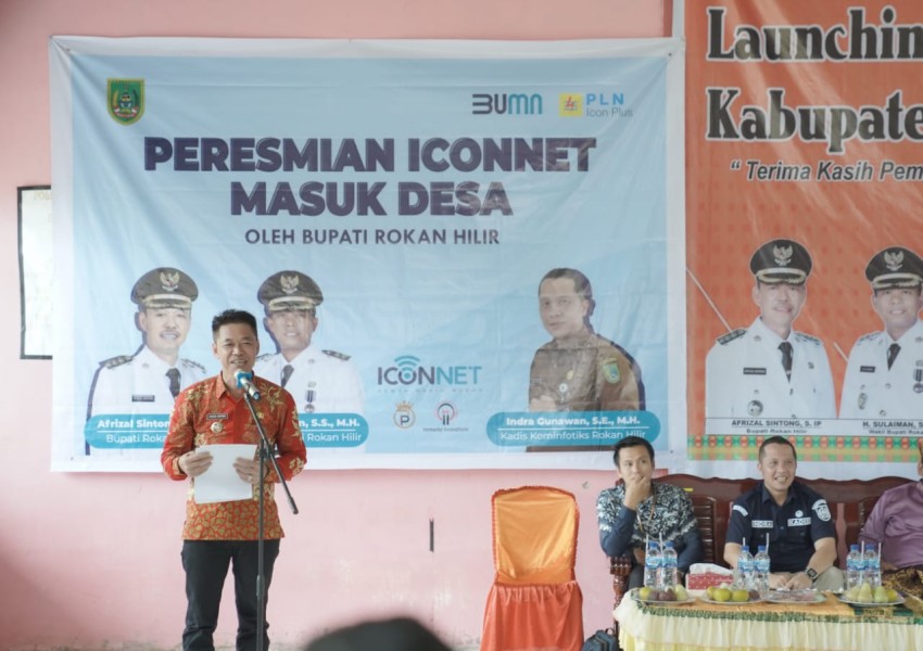 Bupati Afrizal Sintong Resmi Launching Internet Murah