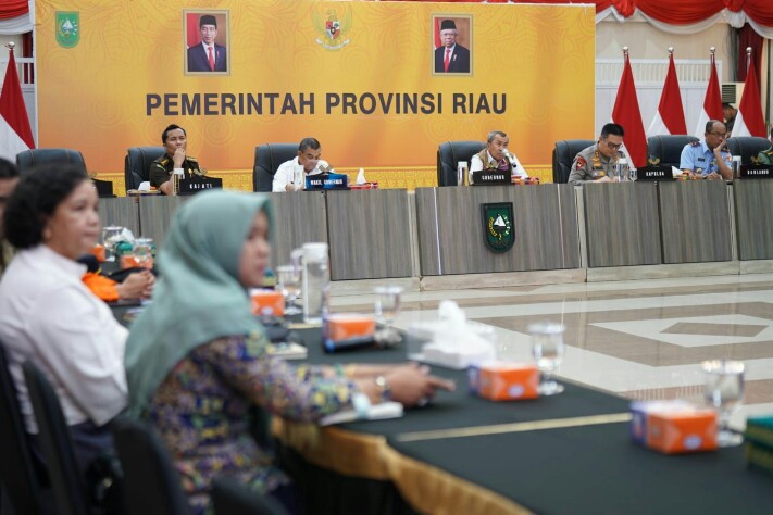 Asintel Kejati Riau dan Koordinator Bidang Datun Hadiri Rakor Bencana Karhutla